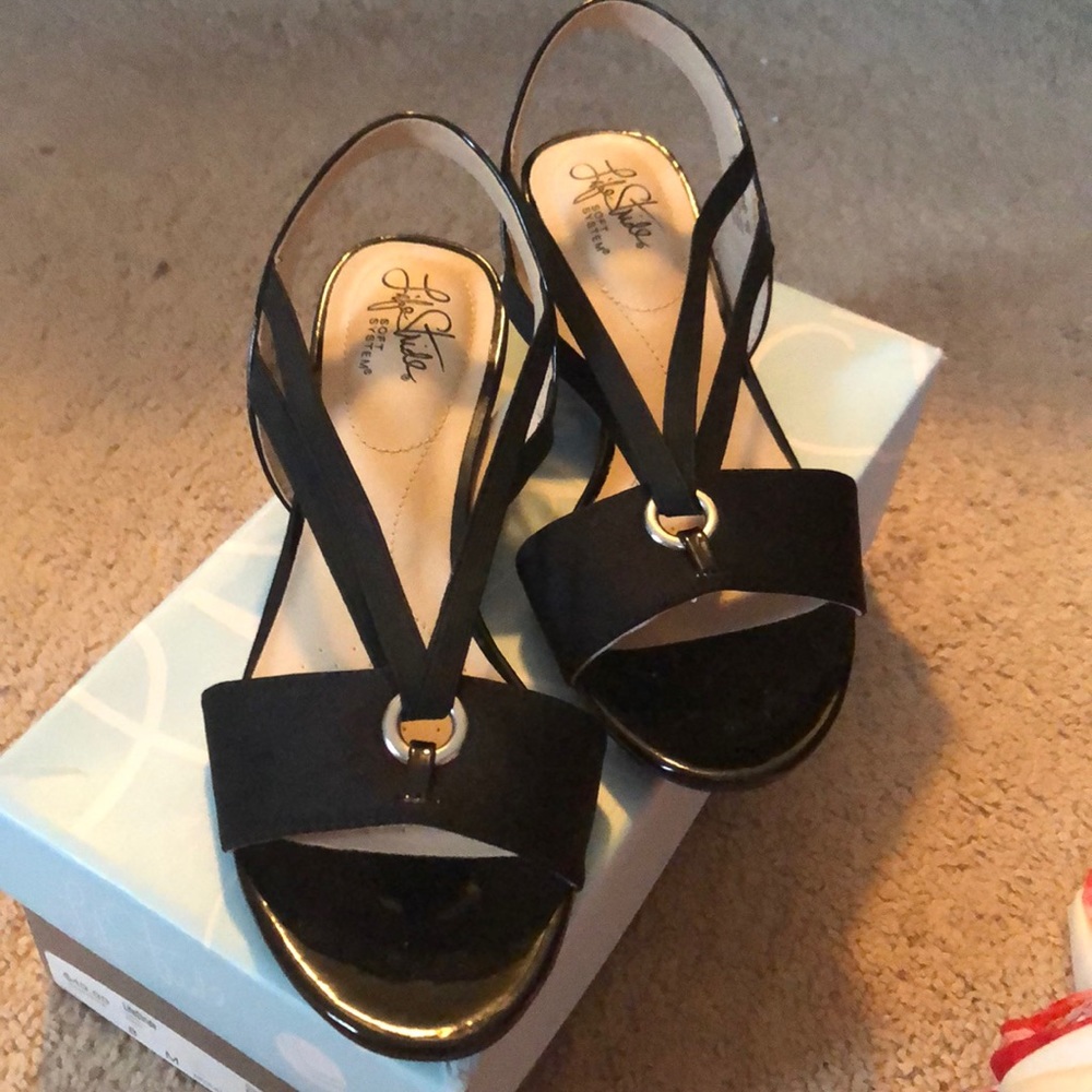 Black dressy sandals